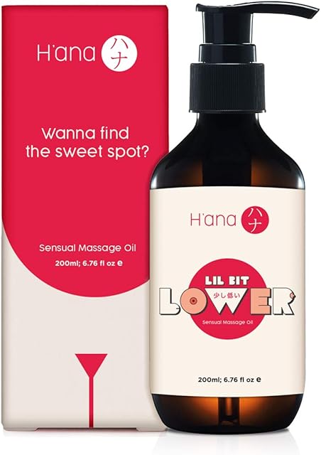 Hana Sensual Massage Oil for Couples Bedtime Romance (200 ml) - Crafted with Vanilla Oil for Body - Massage Oil for Couples Sparks Sensuality, Soothes & Hydrates