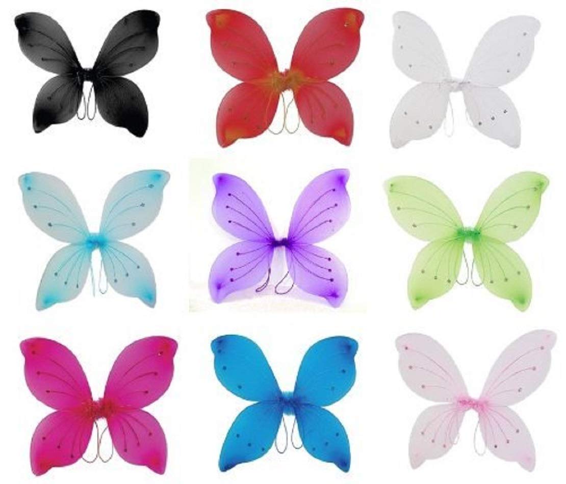 Fancydresswale Girls Butterfly Fairy Angel Wing, Wand and Hairband for Baby Kid Birthday Pary (Mix, Pack of 6) (B07BBTYVPY) Amazon Price History, Amazon Price Tracker