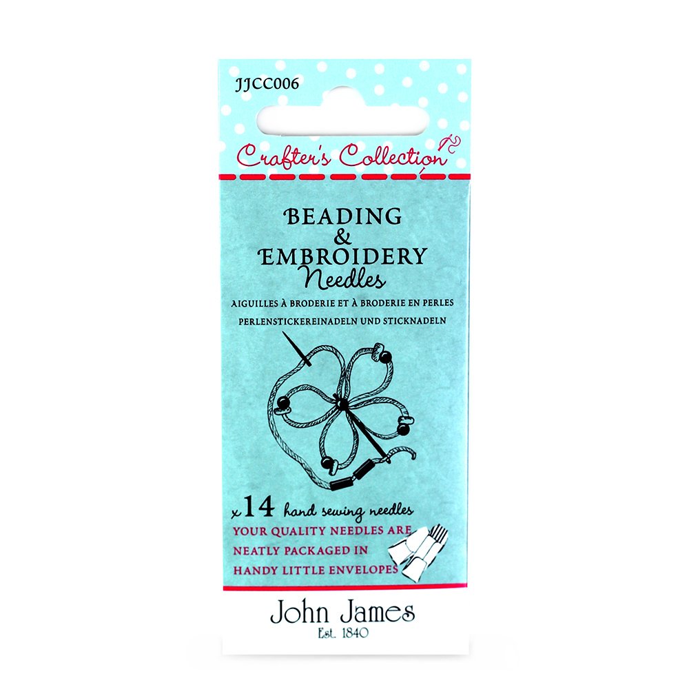 John James Crafter's Collection Beading And Embroidery Needles X14 - Sizes: 5, 7, 10
