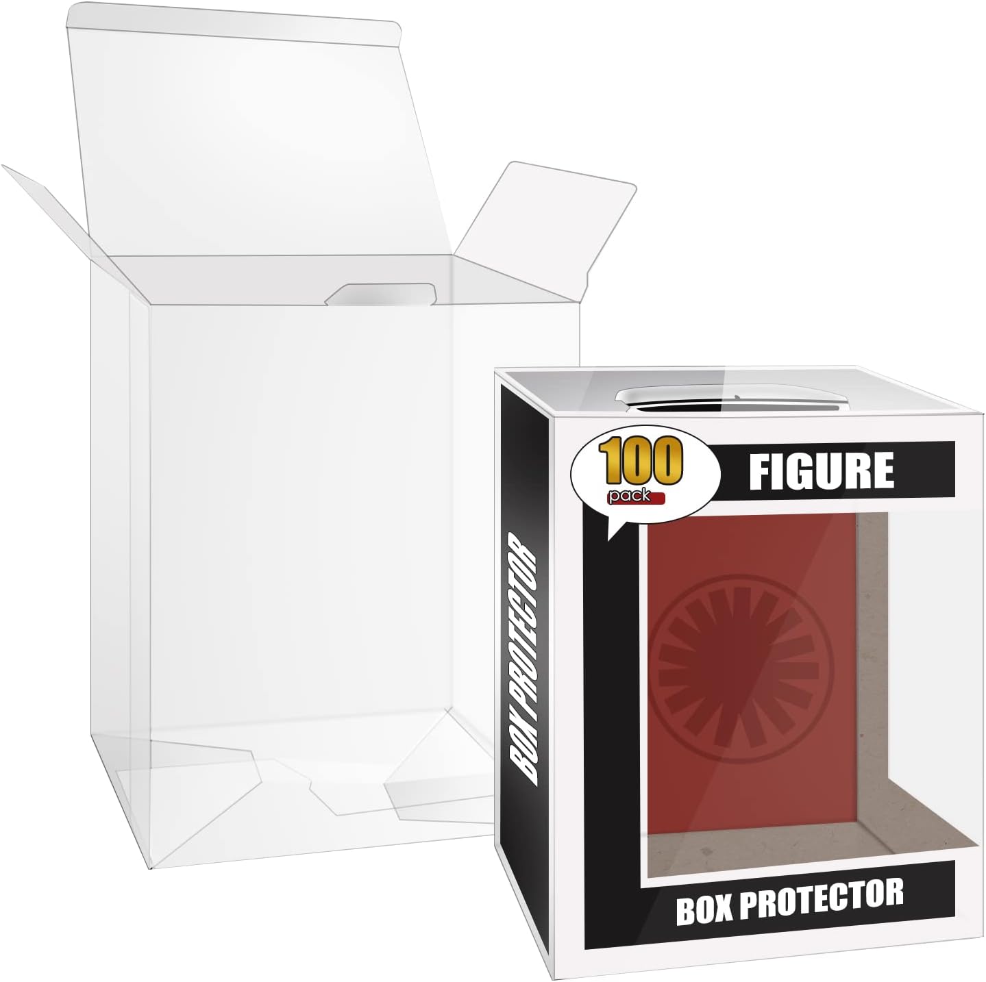 100 Pack Clear Protectors Case Compatible with Funko, 4" Pop Figures, Strong Thick Plastic Protectors