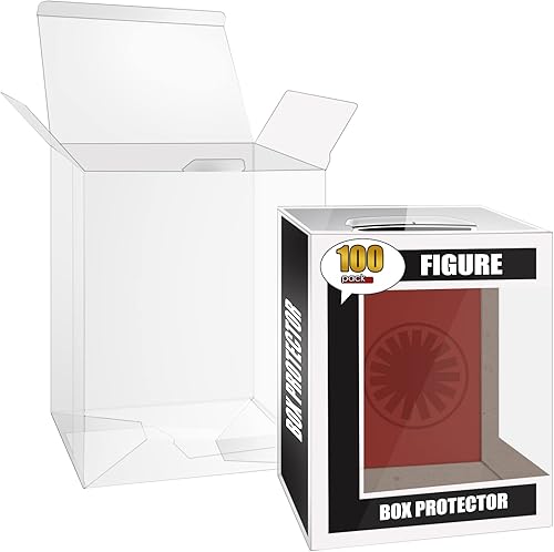 Paquete de 100 fundas protectoras transparentes compatibles con Funko, figuras pop de 4 pulgadas, protectores de plástico grueso y fuerte