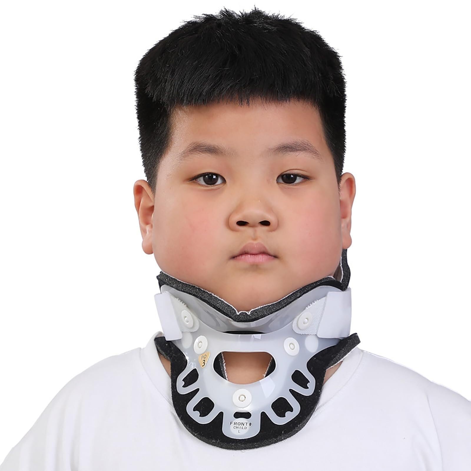 X&Z-XAOY Collarín con Diseño De Soporte Occipital Corrector De Tortícolis Infantil Presión Parcial De Cinco Puntos Y Sujeción De La Mandíbula Alta Y Fuerte(M)