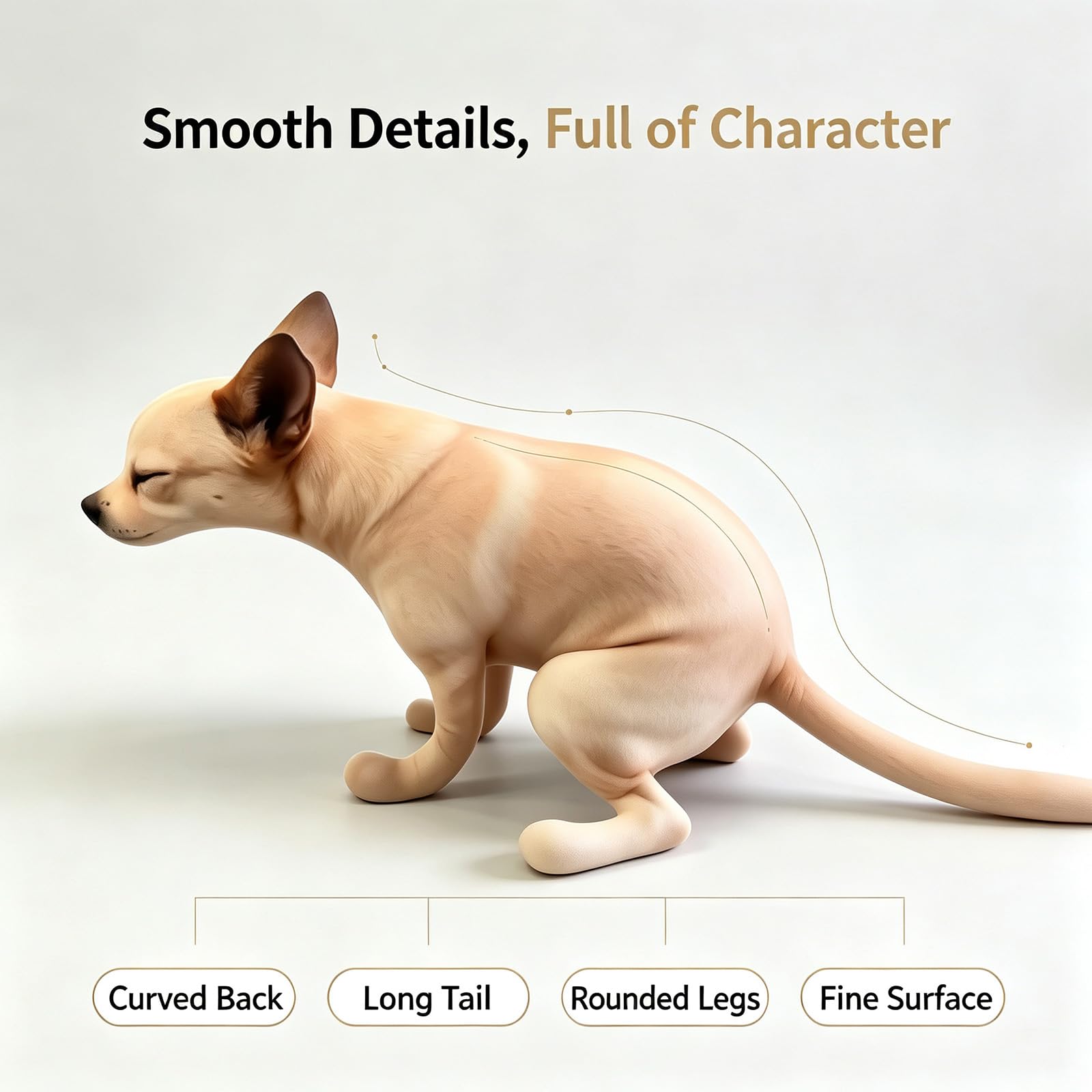 Cuscino decorativo realistico a forma di animale 3D, peluche divertente di cane che fa la cacca, regalo scherzoso creativo per adulti, peluche morbido antistress, scherzo unico (60cm,Yellow)