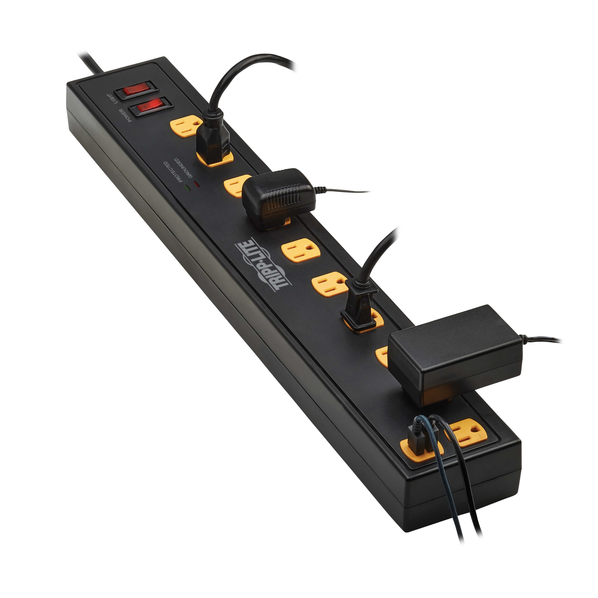 Tripp Lite Heavy Duty Surge Protector Power Strip - 10 Outlets, 2 USB Ports, 4500 Joules, 10ft Cord, Work Lights - View #9