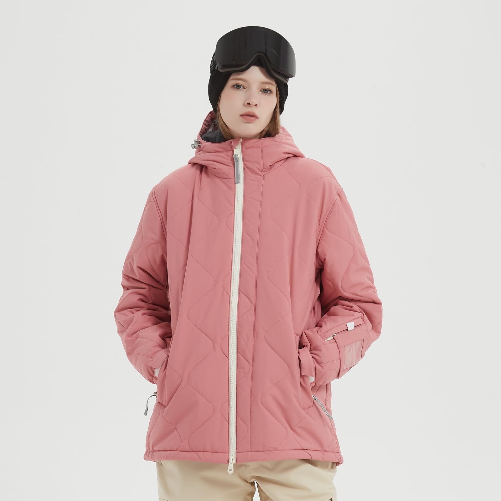 Bluemagic Veste de Ski Femme Chaude d'Hiver Coupe-vent Etanche Imperméable Neige Marche Randonnée Camping