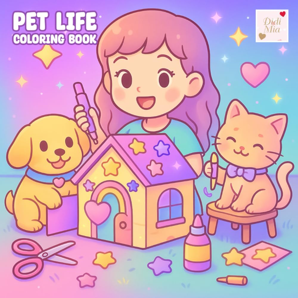 Pet Life Coloring Book: Adorable Everyday Moments of Your Furry Friends
