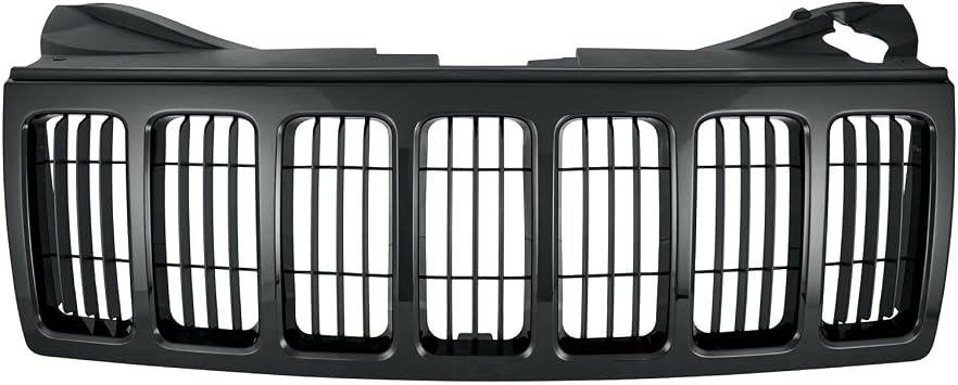 Replacement New Grille Assembly For Jeep Grand Cherokee 2008 To 2010 Front Grille Except Srt 8 Models Paint To Match Frame With Black Vertical Bar Insert Made Of Plastic CH1200307