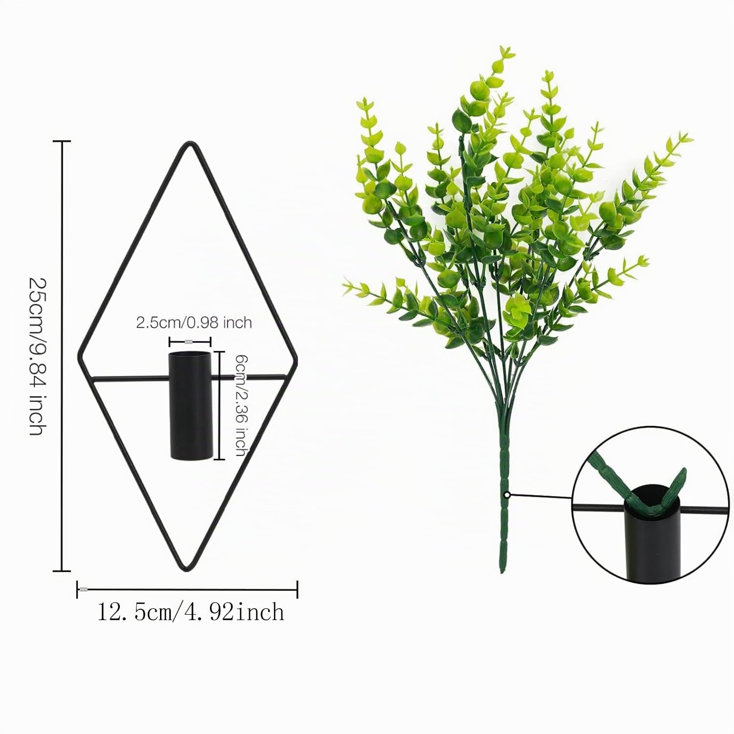 3 Vases Muraux avec des Plantes Artificielles, Vases Suspendus pour la Décoration D'intérieur Bohème, pour la Décoration de Plantes Artificielles dans la Célébration, Cuisine, Bureau, Chambre