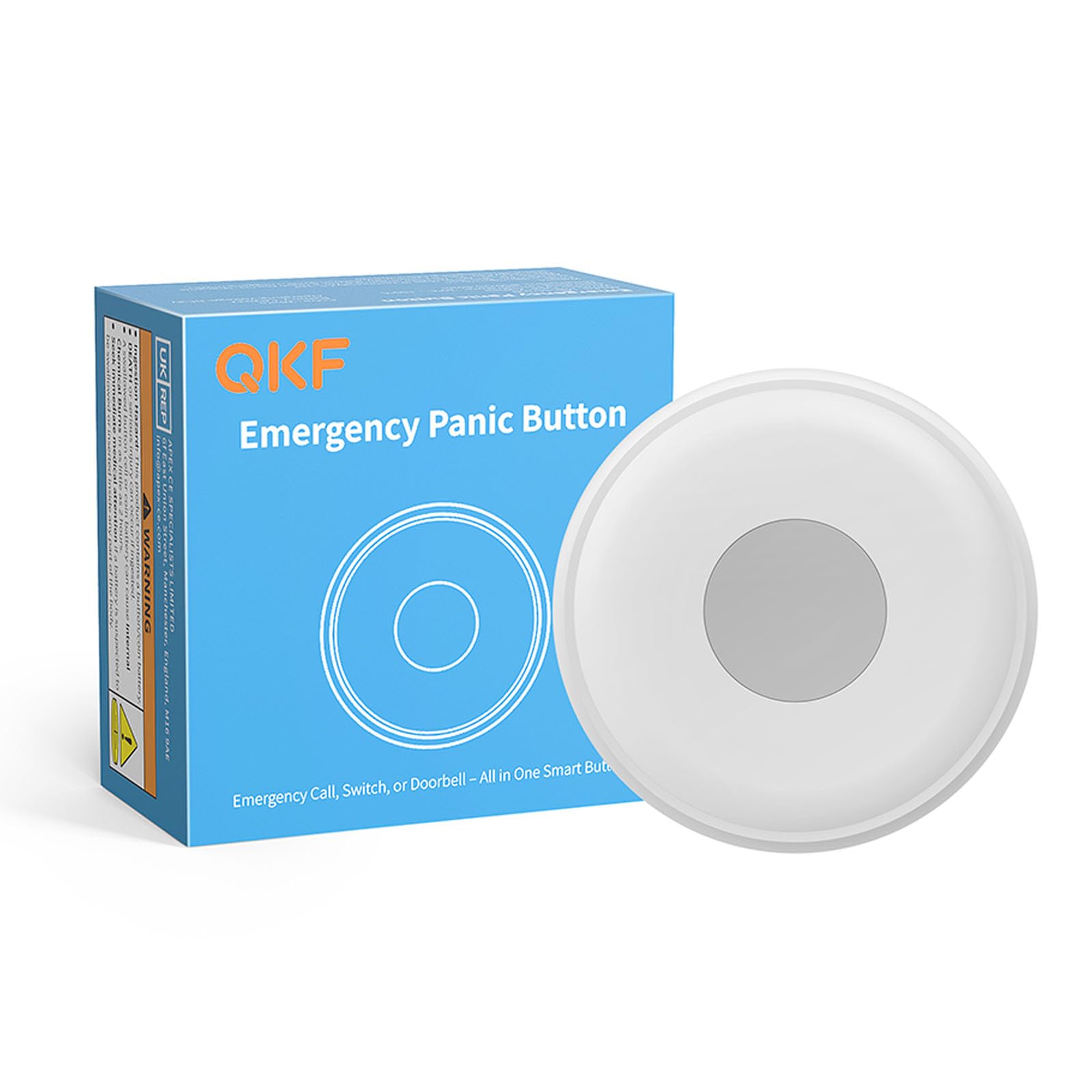 QKF ZigBee Smart Button, Mini Switch, Require Zigbee2MQTT Hub, 3-Way Remote Control, Compatible with Home Assistant, SmartThings, Alexa