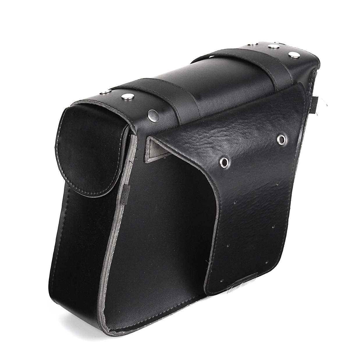 Alforjas Universales para Motocicleta, Bolsa Lateral de Cuero PU para Almacenamiento de Equipaje, Bolsas para Sillín