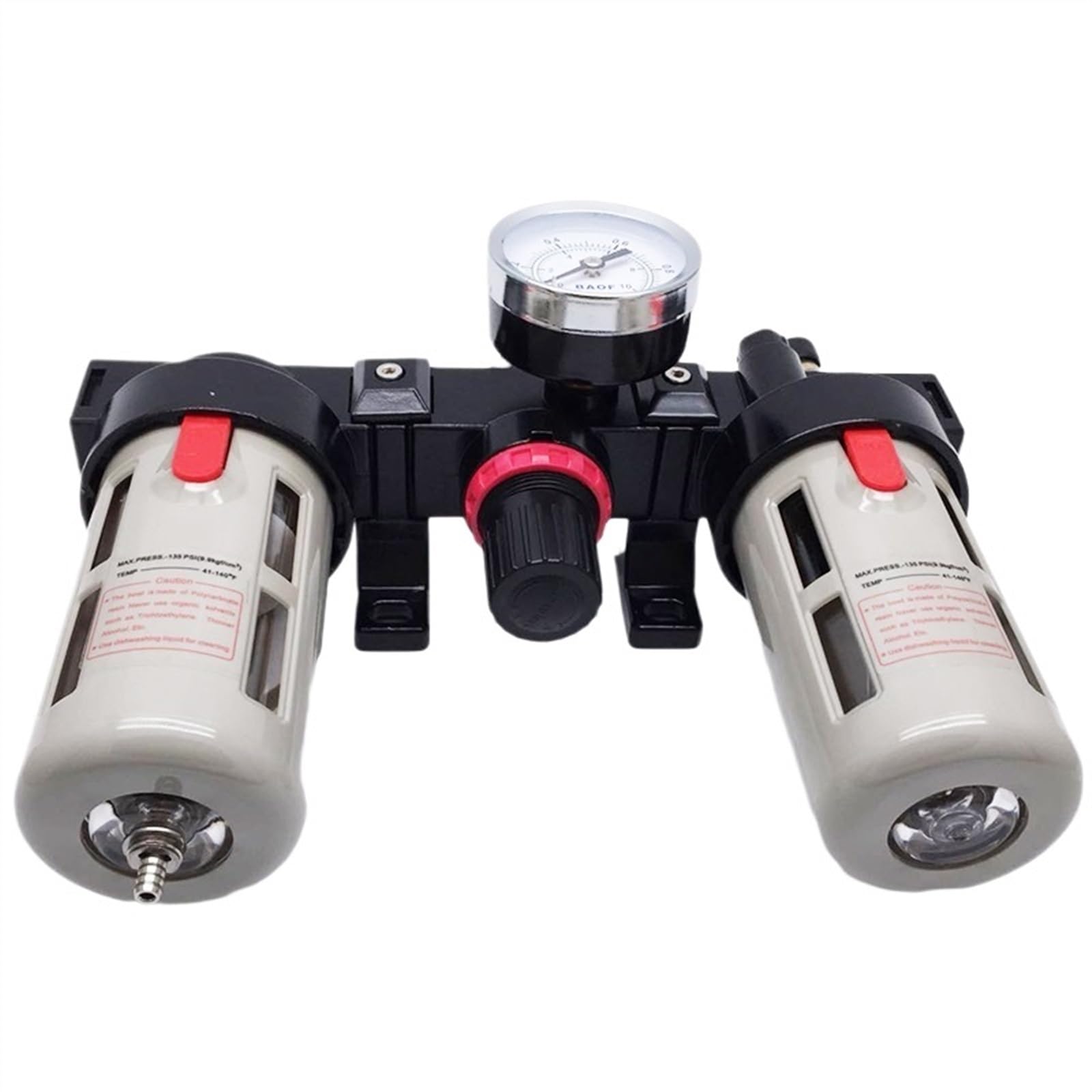 Filtro de compresor for Herramienta neumática BC2000/3000 BC4000 Kit regulador presión Filtro Aire neumático con manómetro y lubricador(BC-2000,Fiber Core)