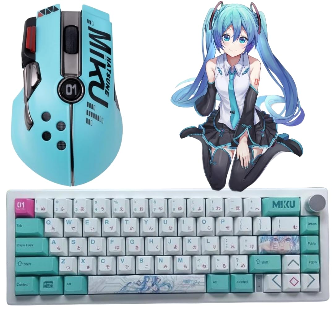 Amazon | キーキャップ ワイヤレスマウス miku はつねみく ゲーミング 