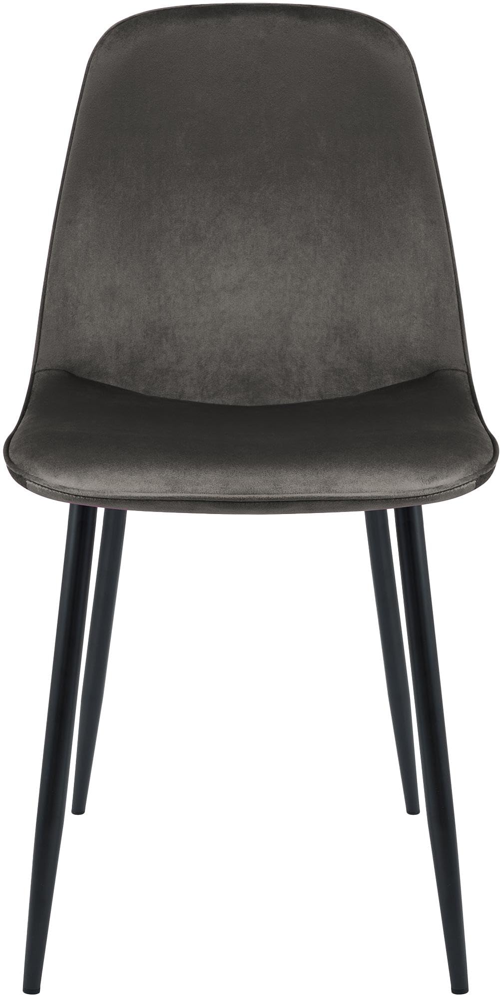 CLP Sedia da pranzo set di 4 imbottita Maryam, cucina, soggiorno e camera da letto con schienale, capacità 150 kg Colore:antracite;Materiale:Velluto