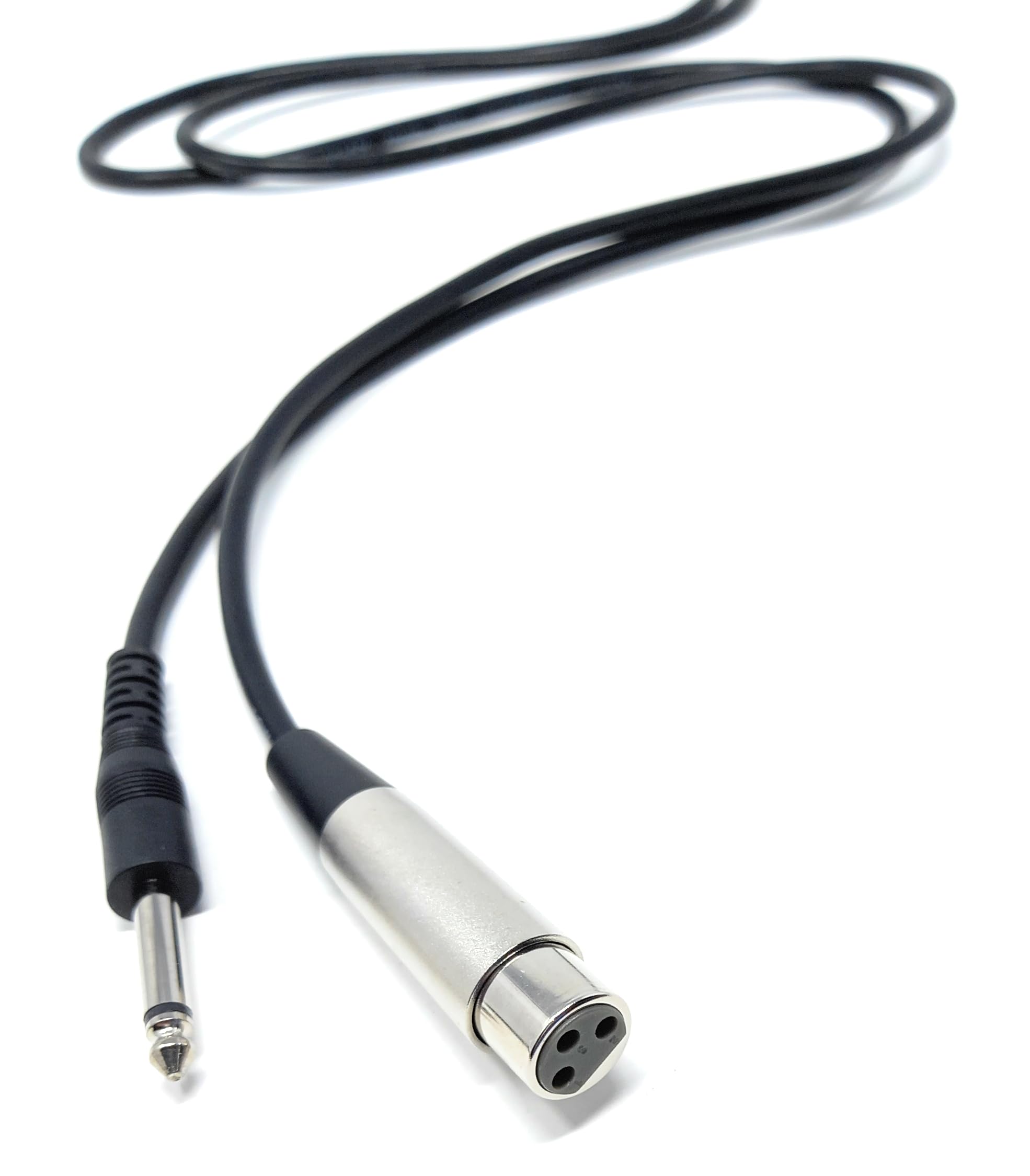 DRUT 2m 6.35mm Mono Jack Plug to XLR Socket Female Microphone, Mic, Music Instruments, Audio Cable, TS (1/4 inch) Lead 6.5ft