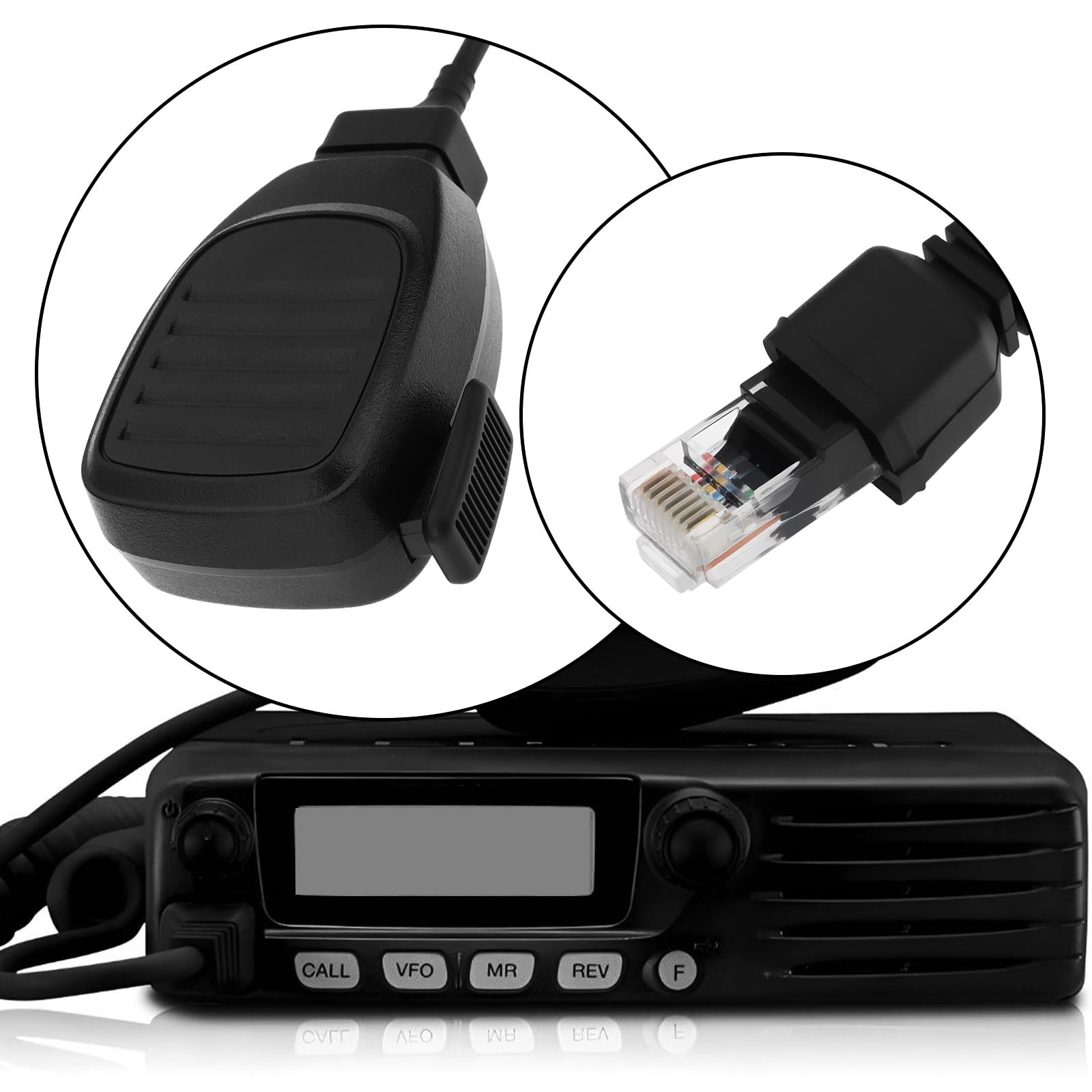 Microfono di Ricambio Compatibile con Kenwood TS-480 TM-V7 TM-D700 TM-D710 TM-G707 TM-V71