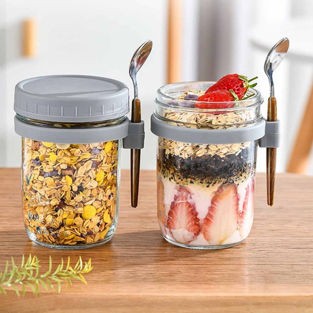 4 Barattoli Vetro Per Overnight Oats - Hermetici E Super Colorati! - Foto 11