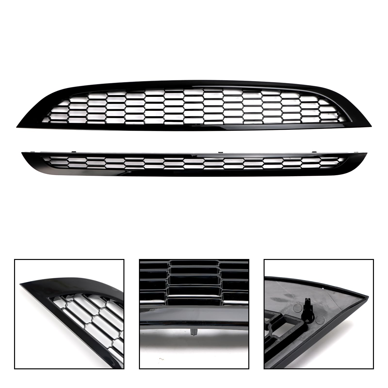 Griglia del Radiatore Paraurti Anteriore Griglia del Paraurti Anteriore per Mini Cooper R50 R52 R53 2002-2006 Griglia del Paraurti Anteriore (No Logo)