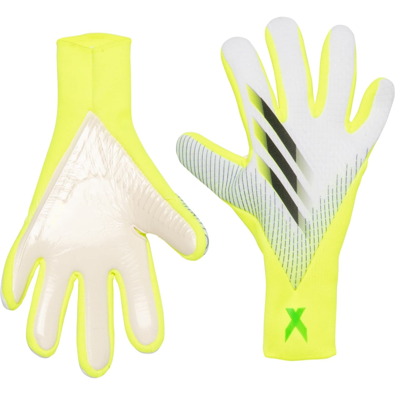 Adidas X GL Pro Goalkeeper Gloves Without Fingersave GK3505 Solar Yellow Goalkeeper Gloves Size 7
