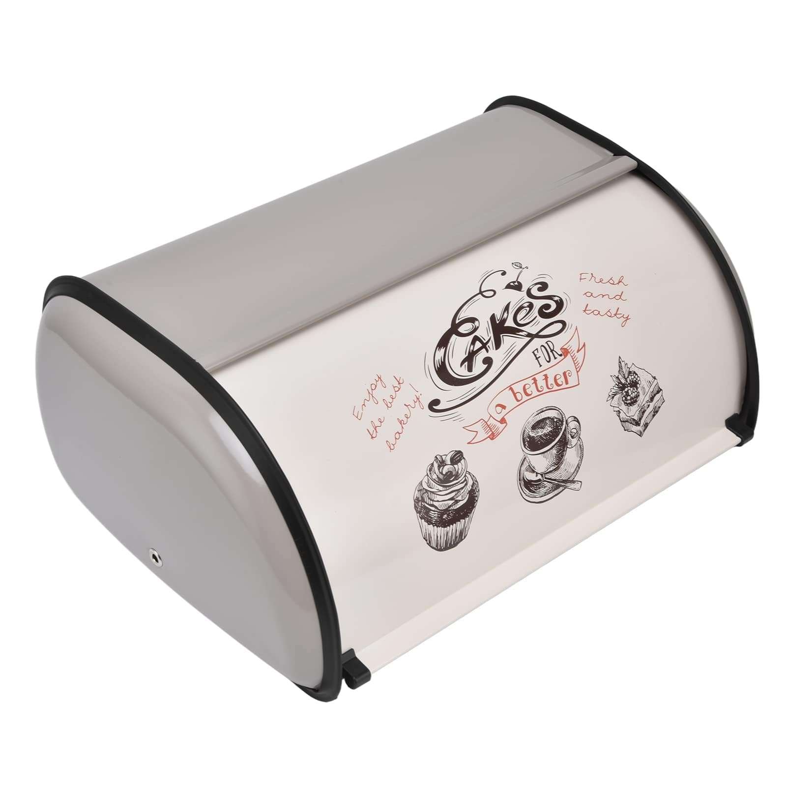 Ejoyous Panera con Tapa Enrollable, Contenedor de Almacenamiento para Pan y Productos Horneados, Organizador de Cocina para Bollos