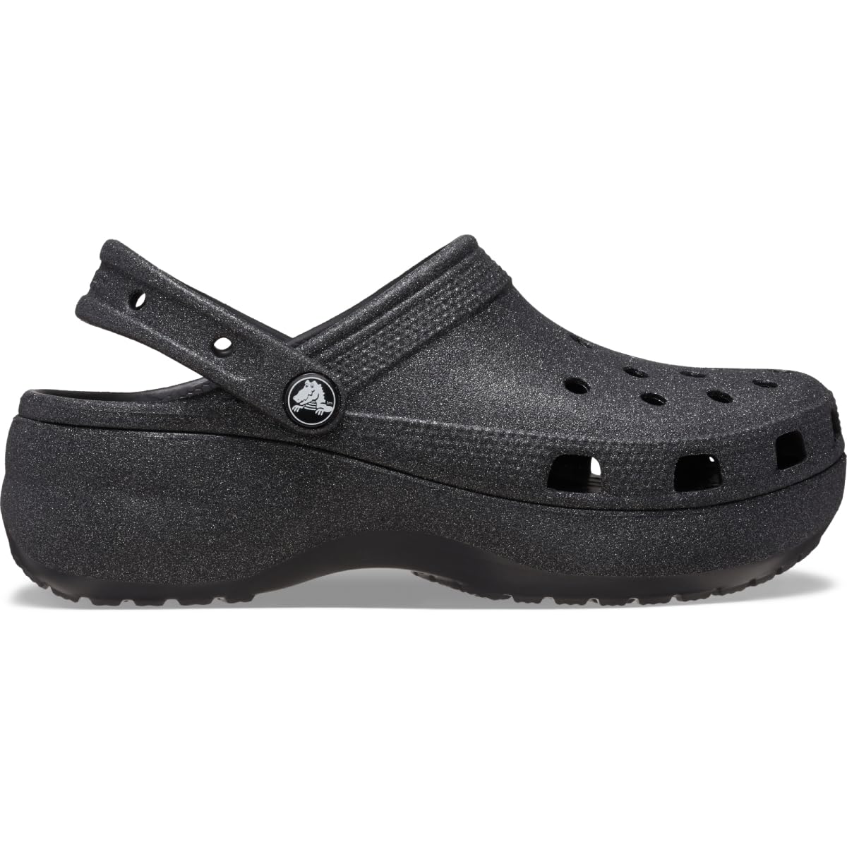 Crocs Women's Classic Platform Glitter Clog 36-37 EU Black