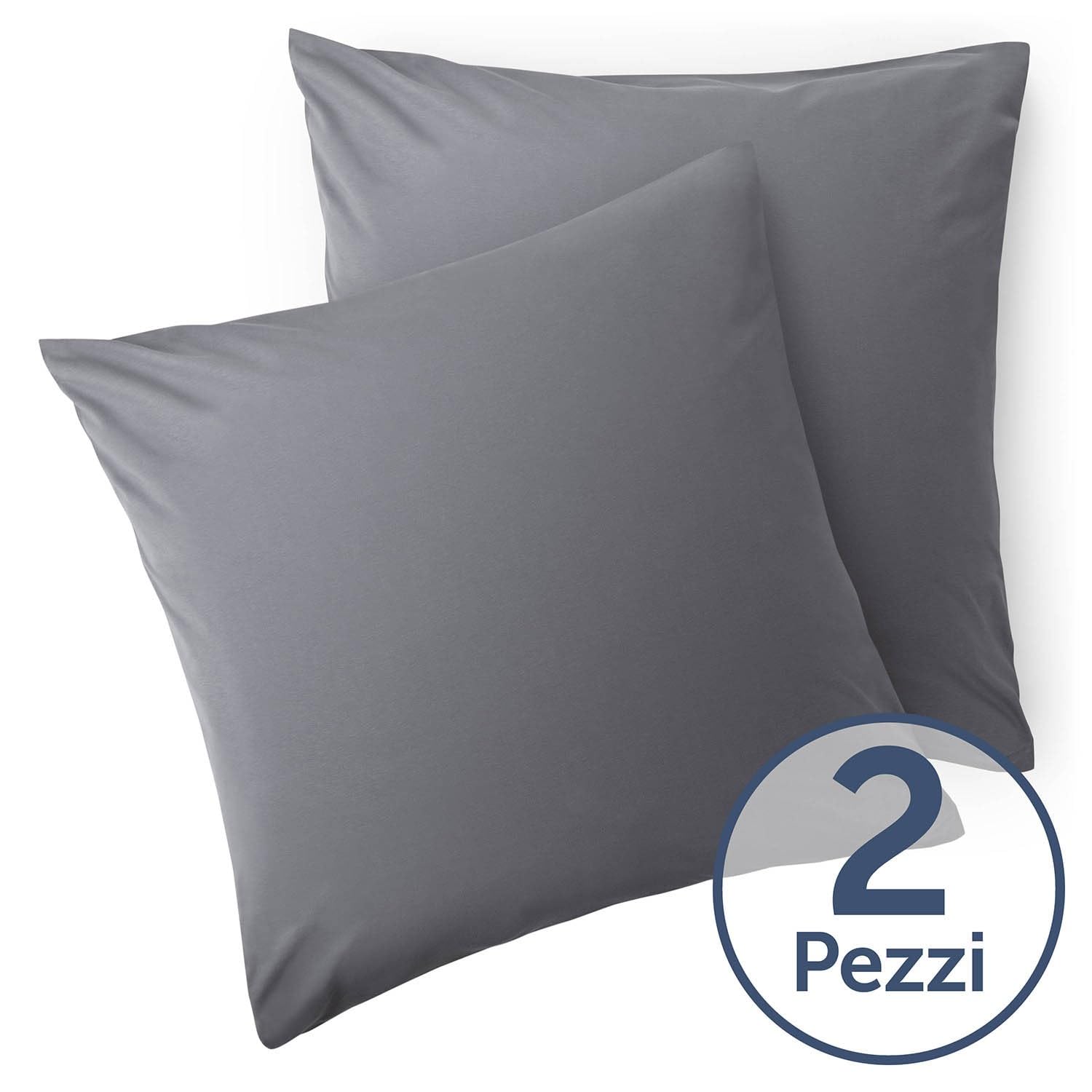 Blumtal Federe Cuscini Divano 60x60 cm - Set di Copricuscini per Divani in Microfibra a 2 Pezzi con Chiusura a Busta, certificati Oeko-Tex, extra morbidi e lavabili - Grigio