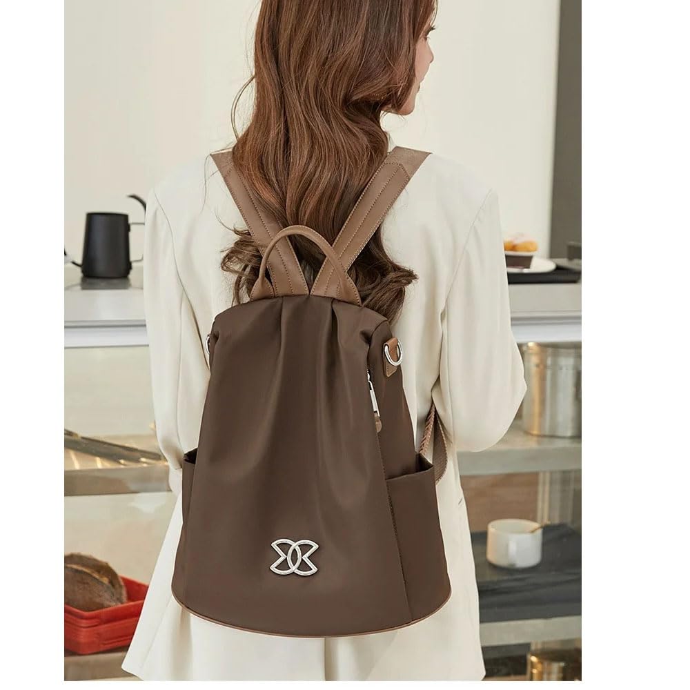 Zaino da donna impermeabile Oxford Borsa da scuola antifurto alla moda Borsa a tracolla da viaggio femminile di grande capacà con ricamo  1524