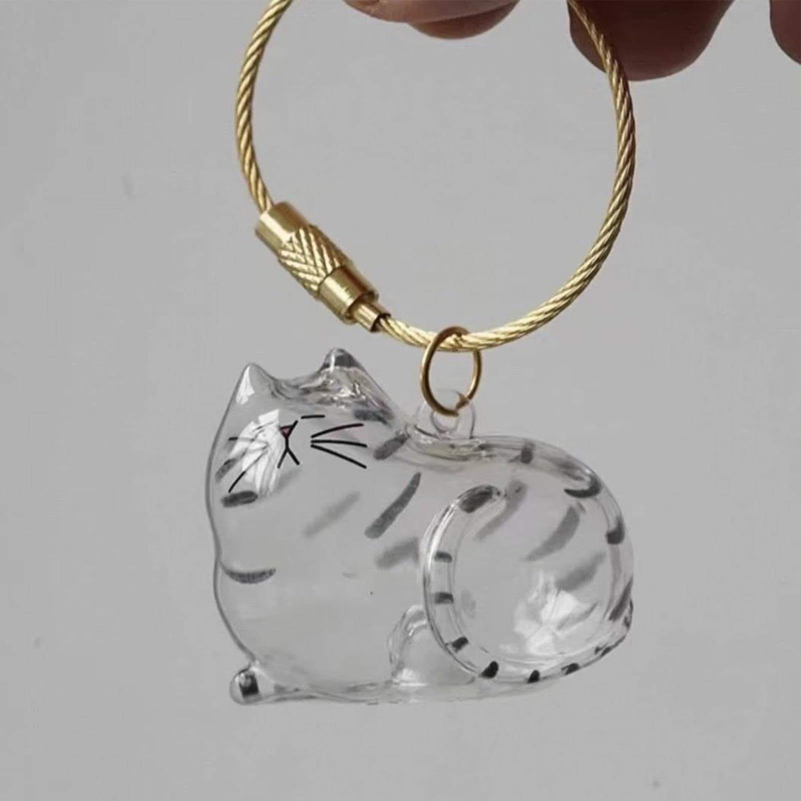 Pendaglio Portapeli di Gatto Accessorio Portachiavi per Ricordo di Cane Ciondolo Memoriale Porta Peluche