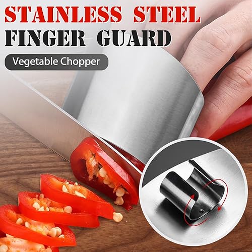 Miniatura 3 de Protector de dedos de acero inoxidable, protector de dedos mejorado 2025 para cortar alimentos, herramienta segura para cortar, cortar en cubitos y