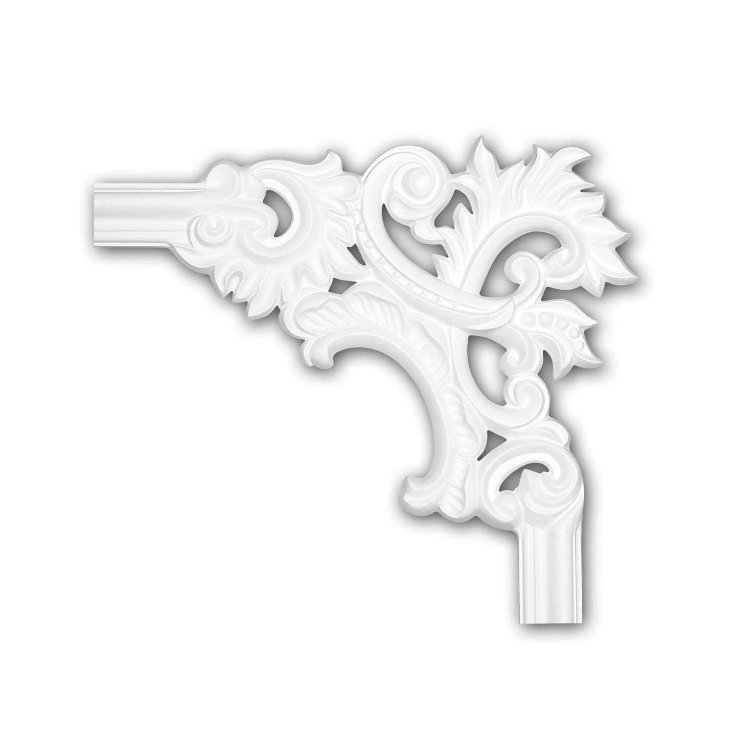 Coin pour moulure Profhome 152279 mousse rigide évite coupes d'onglet ratées 32x36cm