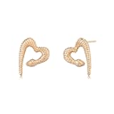VACRONA Gold Snake Stud Earrings for Women 14K Gold Plated Cubic Zirconia Handmade Trendy Gold Hypoallergenic Jewelry