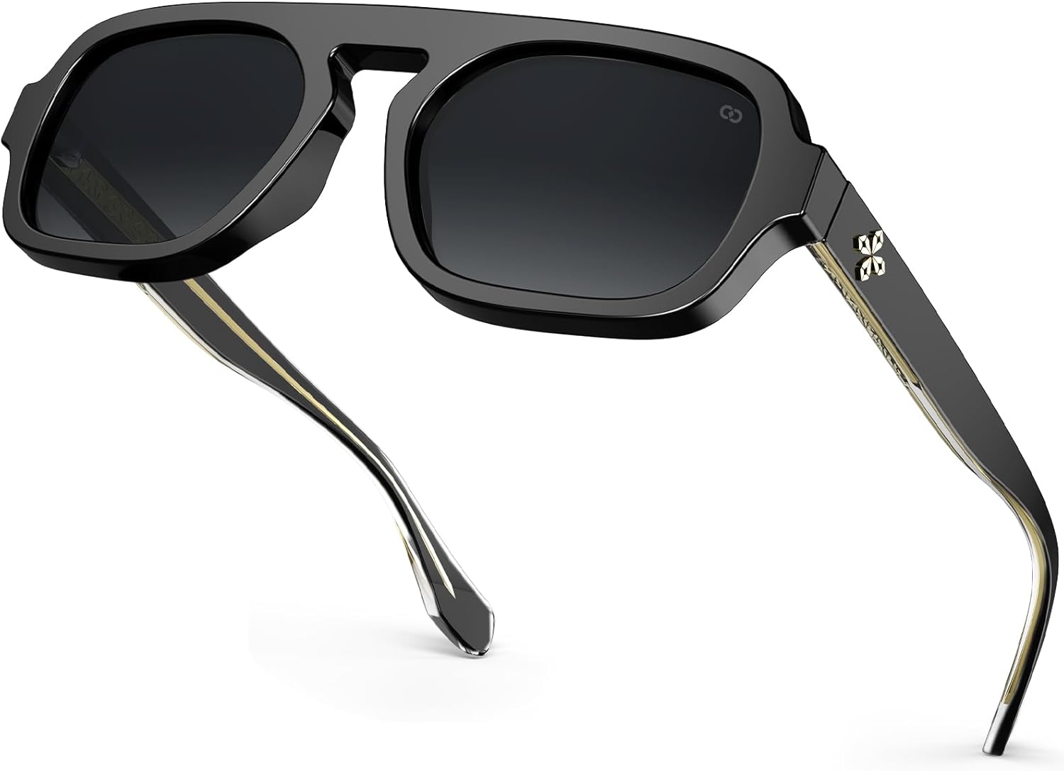 VISOONE Aviator Trendy Sunglasses for Women Men 70s Flat Top Large Retro Fashion Shades Jane