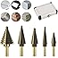 5PCS Titanium Step Drill Bit HSS Cobalt Multiple Hole 50 Sizes High Speed Metal Steel Step Drill Bit Set Tools with Aluminum 
