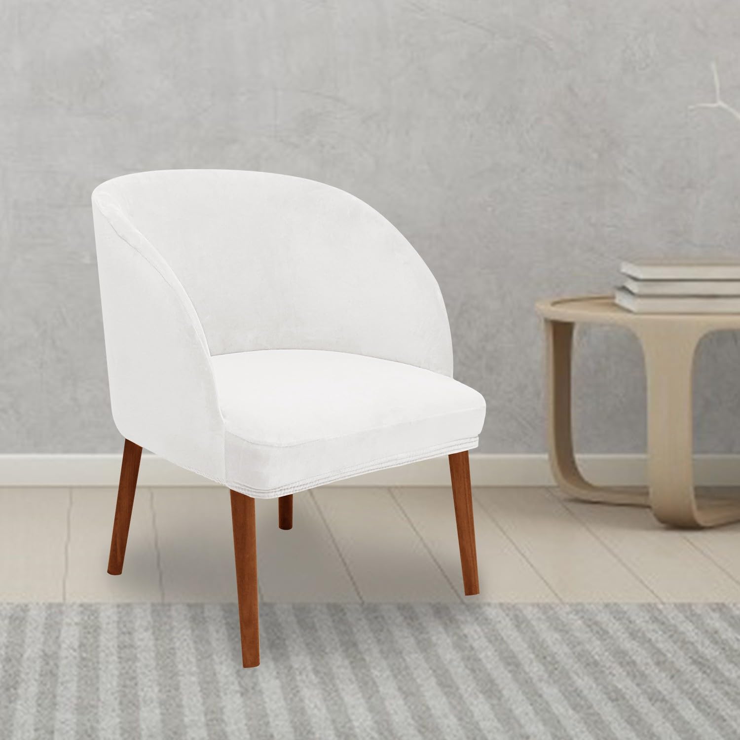 Coprisedia elastici in stile nordico, per sala da pranzo, sedie rotonde con braccioli, protezioni moderne per mobili da ufficio, facili da pulire