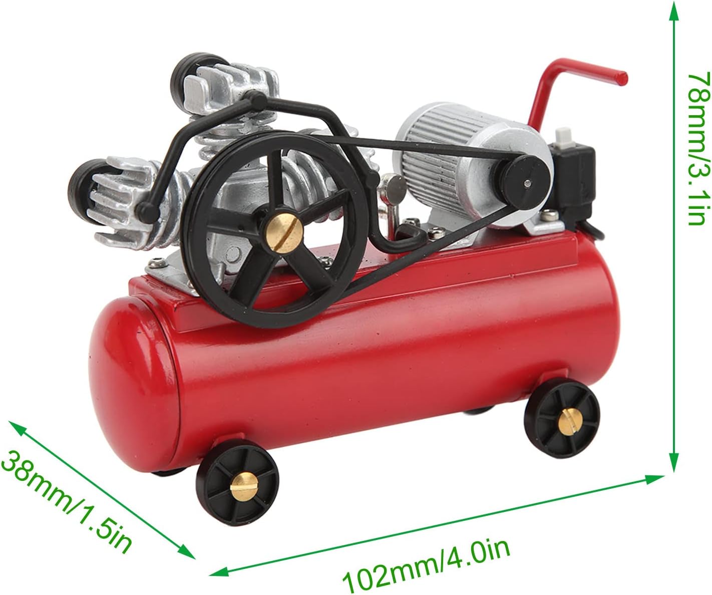 Dilwe Simulation Air Compressor, Mini Simulation Air Compressor Decoration RC Accessories for SCX10 1/10 Remote Control Crawler Car(red)
