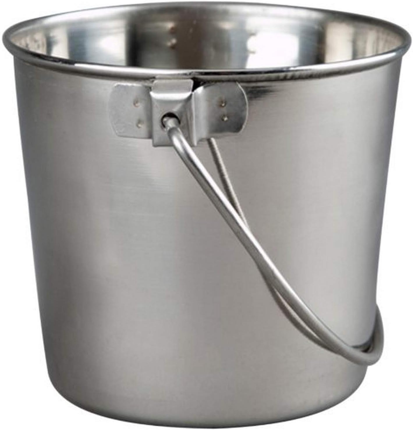 Heavy Stainless Steel Round Bucket, 1 Quart