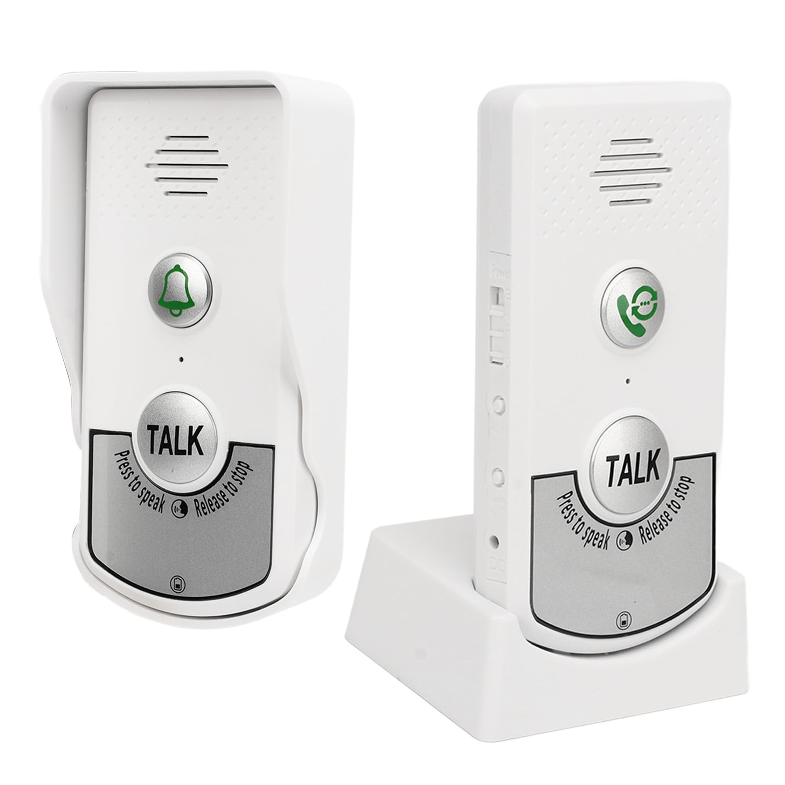 Sonnettes D'Interphone sans Fil 1000 M de Distance Excellente Puce Interphone Vocal Blanc Sonnettes de Porte Intelligentes Portables pour les Maisons Hôtels Villas Usines