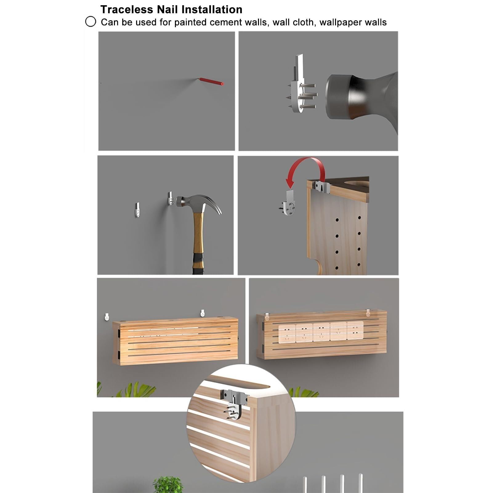 Holz Router Regal - Kabelversteck für Wohnzimmer & Büro