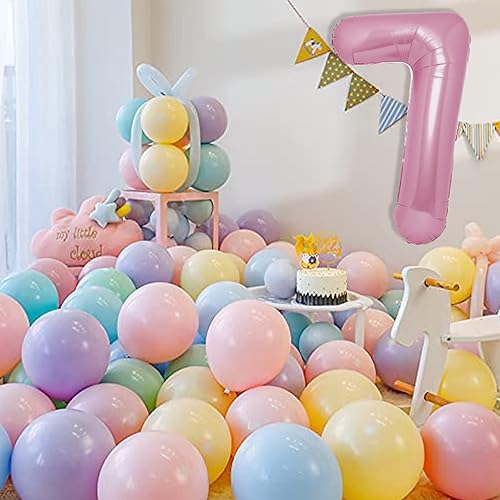 Miniatura 5 de Globo rosa de 40 pulgadas con el número 23 y 32, color rosa intenso, papel de aluminio de Mylar 32, globos gigantes grandes grandes de 23 para