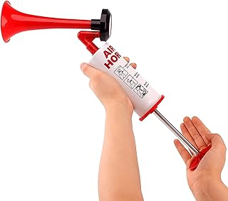 Handheld Air Horn, BANHAO Aluminum Loud Noise Maker Safety Boat Car Sports Events Handheld Air Pump Horn Loud Safety Horn for Boats