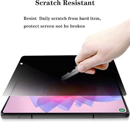 Miniatura 8 de Paquete de 2+1 protector de pantalla de privacidad para Samsung Galaxy Z Fold 5 5G 2023, antiespía, 2 piezas de vidrio templado exterior + 1