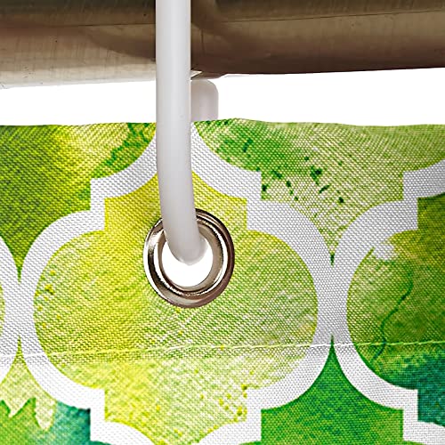 Rideau de douche 150x200cm en polyester vert géométrique de qualité - 3