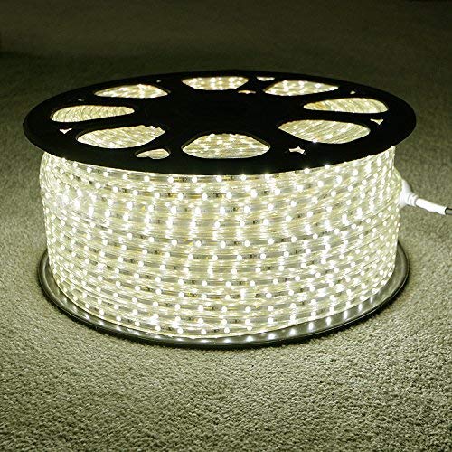 Image of Moonlight 3014 SMD LED Strip Rope Light, Waterproof Decorative led Light with Adapter. (White)-50 Meter