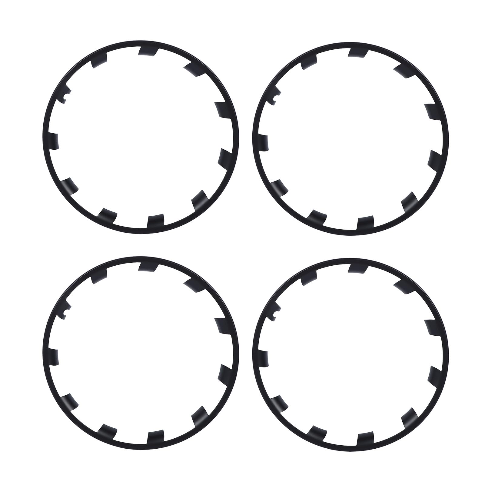 Lybunair 4PCS Wheel Rim Guarding Ring Decorative Precise Fit Replacement for Type Y 21in 2021-2024 (Black)