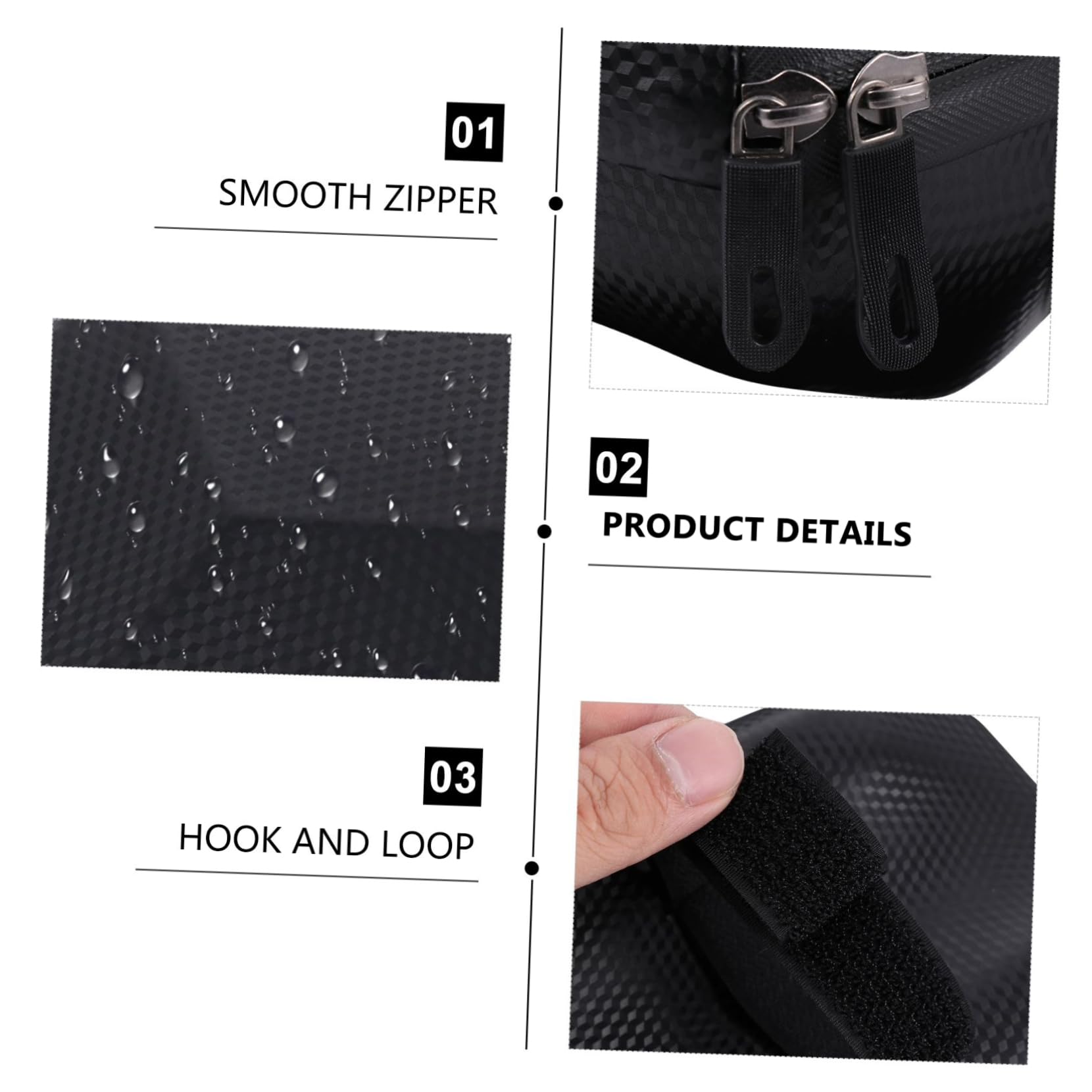 BESTonZON Autotasche Roller Lagerung Hartschalen-Lenkertasche wasserdichte Beutel Scooter-Rucksack handytasch pocksocket für Handy Bike Gadgets Fahrradtasche Fahrradlenkertasche Eva Black