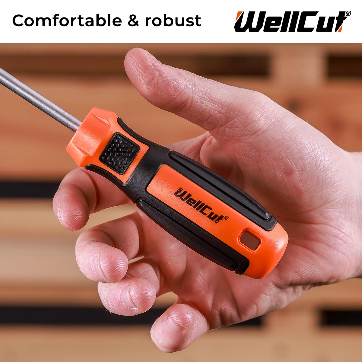 WELLCUT WC-RSD63 Jeu de 63 tournevis à cliquet de précision et poignée antidérapante et embouts magnétiques en acier robuste dans un étui portable pour bricolage et application professionnelle
