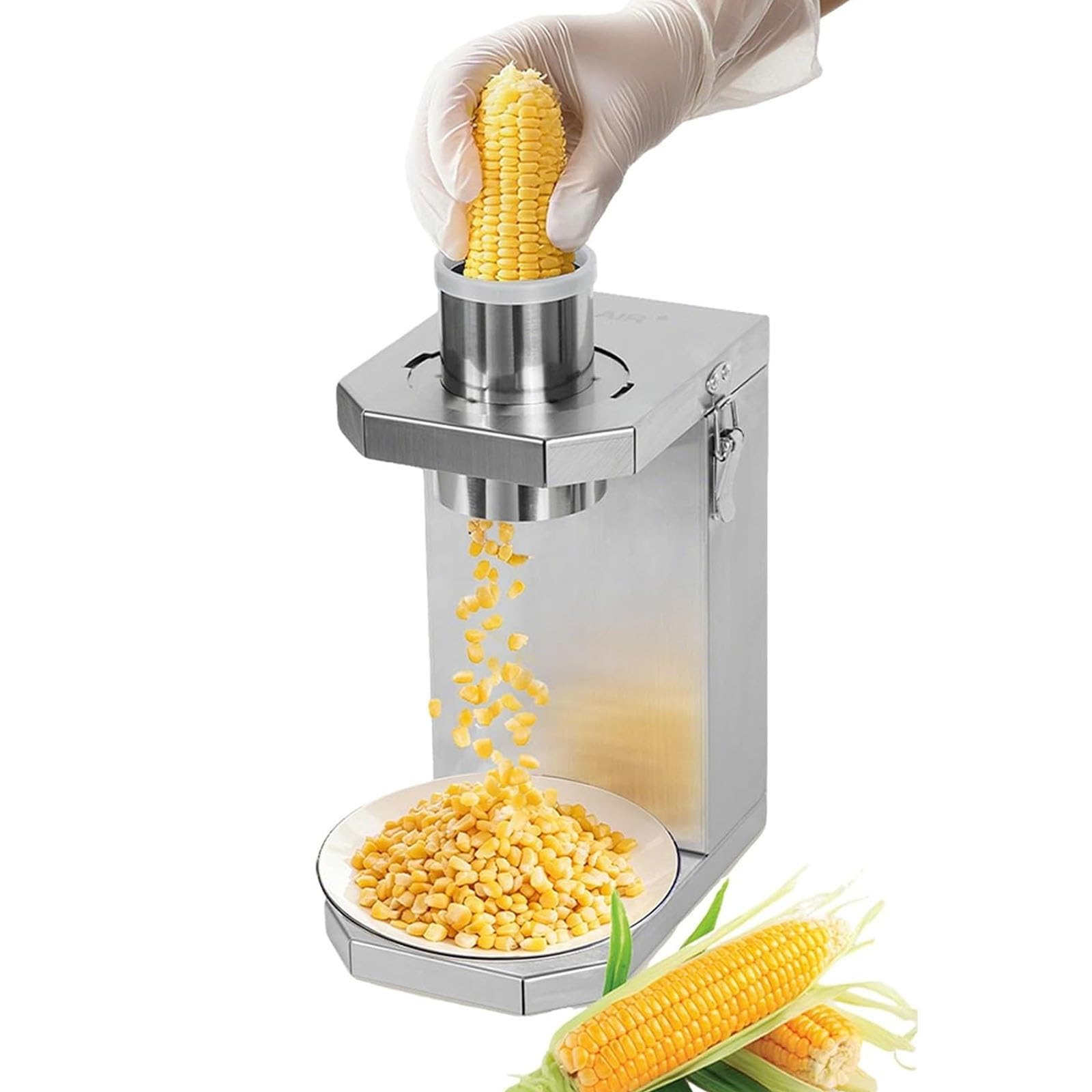 Estrattore Elettrico For Mais Fresco Da 40 W, Trebbiatrice Automatica For Pannocchie Di Mais In Acciaio Inossidabile, Lama Rimovibile, Pelapatate Commerciale Efficiente 20 Secondi