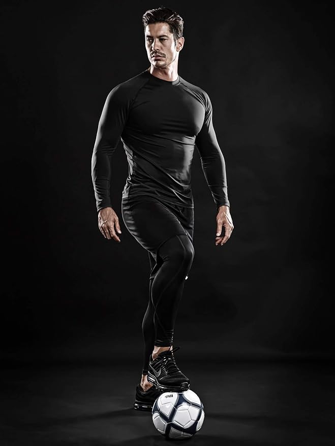 DRSKIN offers Men's Compression Shirts that are designed for various sports and athletic activities. These tops are made of a blend of polyester and spandex, which provides a snug and supportive fit. The compression technology helps improve blood circulation and muscle performance during workouts.