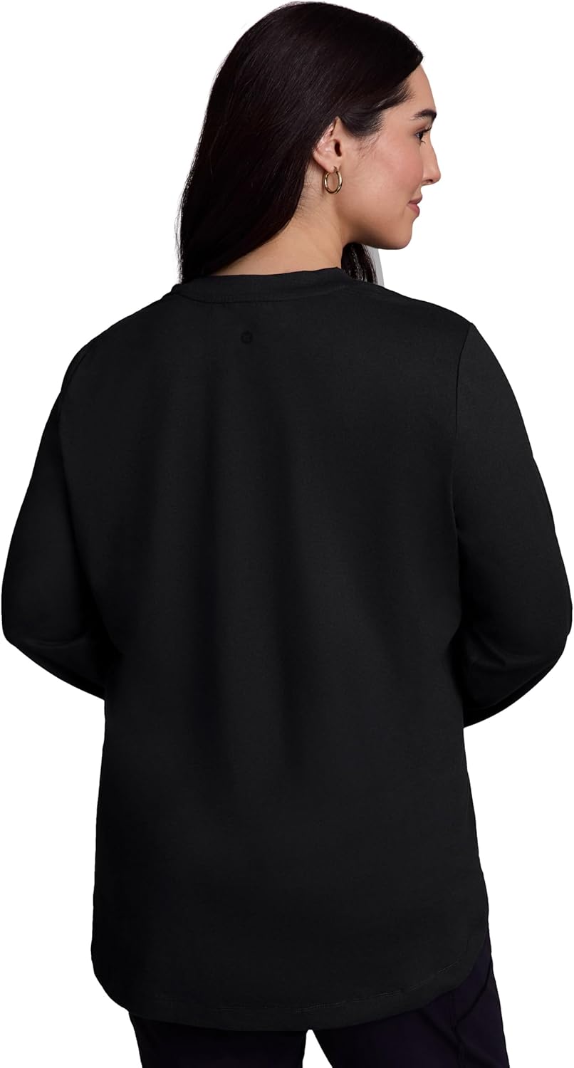 RBX Active Women's Plus Size Workout Top with Thumbholes, Buttery Soft Lightweight Long Sleeve Tunic Yoga Top for Women - Image 2