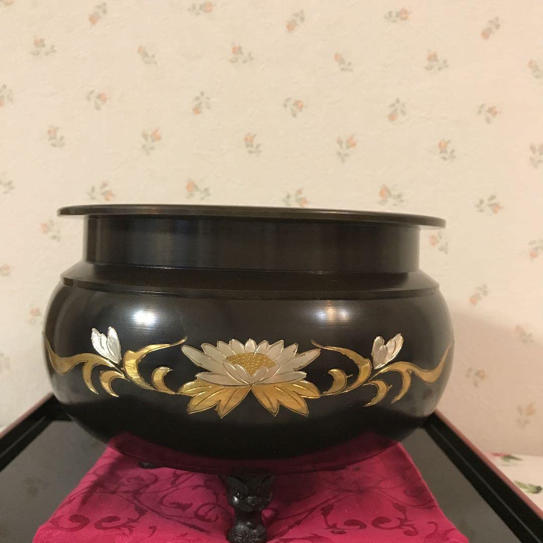 Amazon.co.jp: 旧家蔵出し、香炉象嵌入り、線香立て、仏具、美術