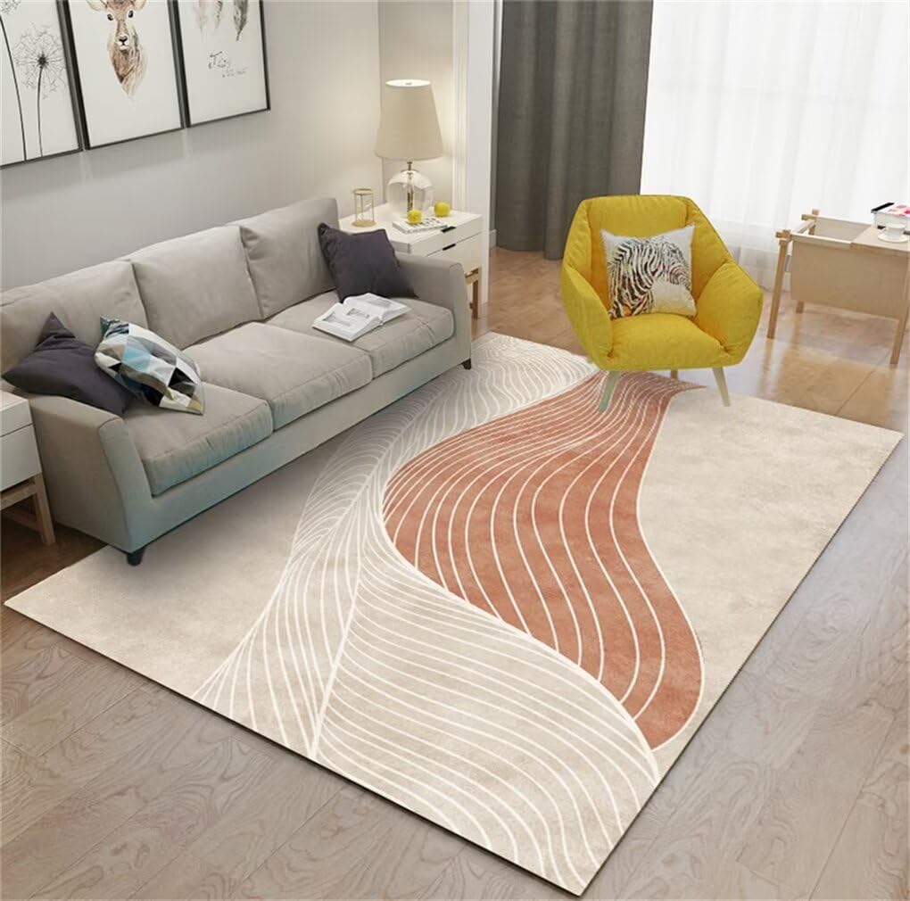 Tapis chambre 180x250cm lavable au design rayé moderne et pas chers
